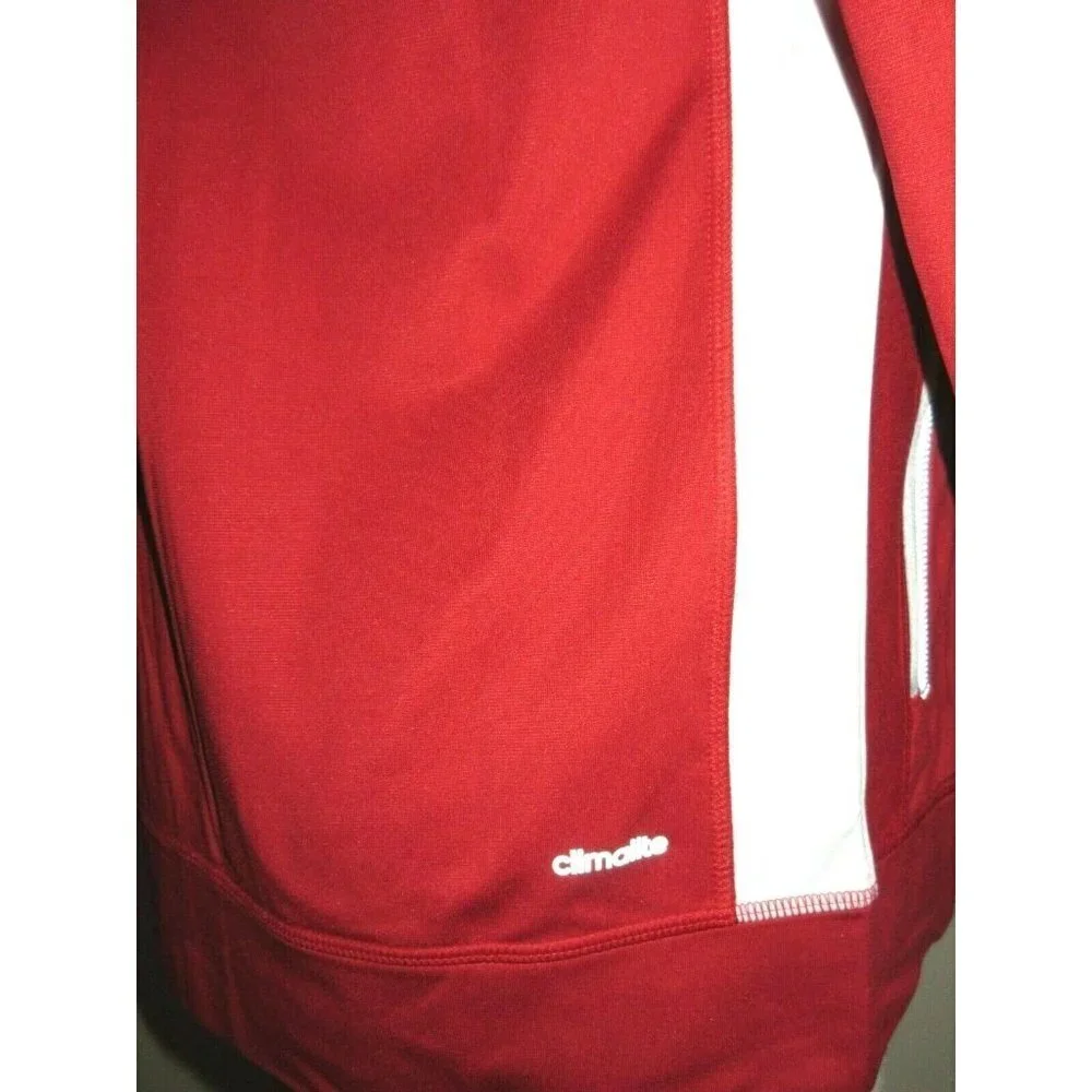 Adidas Men's Team Utility Full zip Climalite Jacket Power Red White Size Small